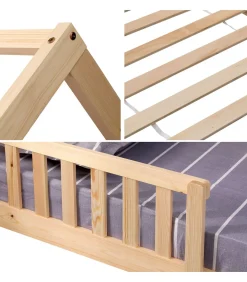 Lit cabane pour enfant 190x90cm en bois MARCEAU