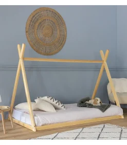 Lit tipi pour enfant 190x90cm en bois VALENTIN
