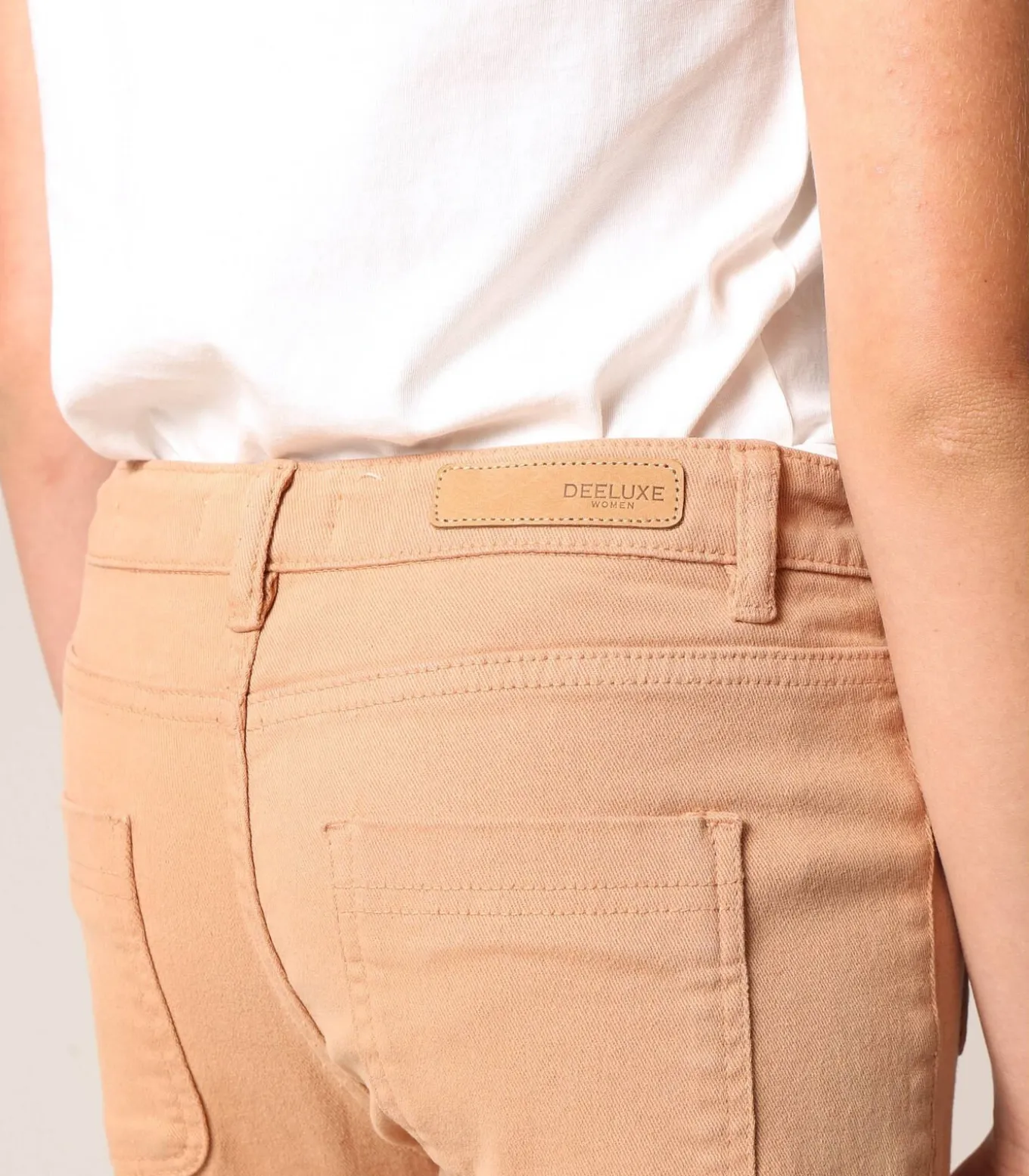 LIZETTE - Hoge taille stretch katoenen flared broek