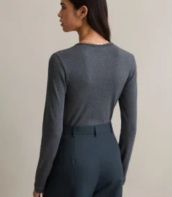 Longsleeve met knoopsluiting slim