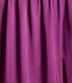 Losse paarse satijnen blouse