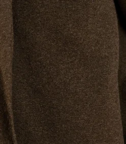 Losvallende 3/4 jas in bruin boiled wool