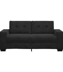 Loveseat bank 140 cm fluweel zwart