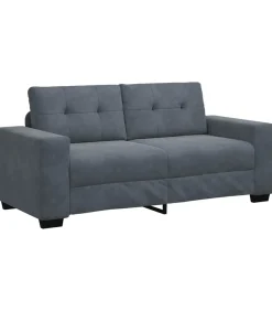 Loveseat bank 140 cm fluweel donkergrijs