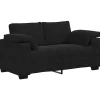 Loveseat bank 120 cm fluweel zwart