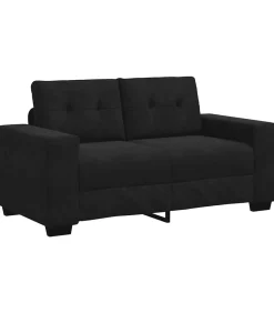 Loveseat bank 120 cm fluweel zwart