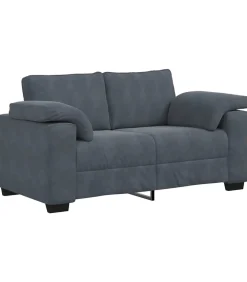 Loveseat bank 120 cm fluweel donkergrijs