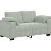 Loveseat bank 120 cm fluweel lichtgrijs