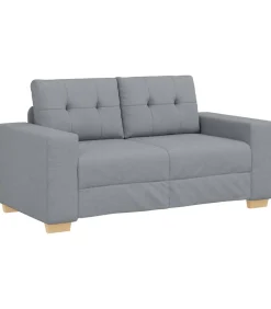 Loveseat bank 120 cm stof lichtgrijs
