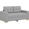Loveseat met kussen Wolkgrijs Stof