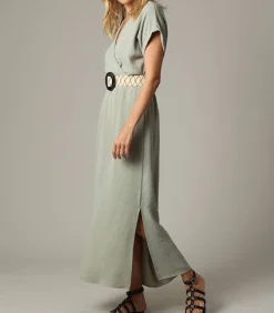 LYSADE - Tweekleurige gevlochten riem met geometrische patronen en decoratieve gesp