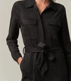 MADIA - Lange suède jumpsuit voor dames