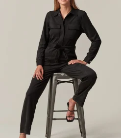 MADIA - Lange suède jumpsuit voor dames