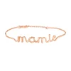 MAMIE roze letterdraad armband met boodschap