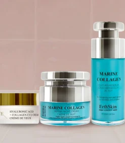 Marine Nachtcrème + Hyaluronzuur Oogcrème + Marine Collageen Nachtreparatieserum