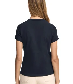 Marineblauw T-shirt met korte mouwen en Polo Club-opdruk Established 2012