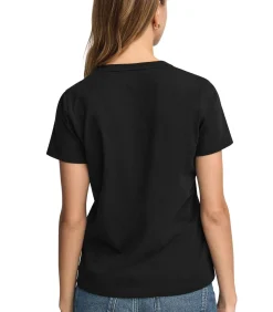 Marineblauw T-shirt met V-hals en Rigby Go Gold-logo