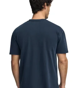 Marineblauw T-shirt Tarak met Polo Club-logo