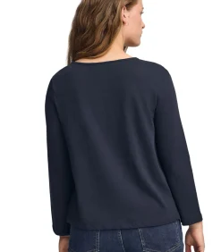 Marineblauw T-shirt Ulan met nautisch Polo Club-logo