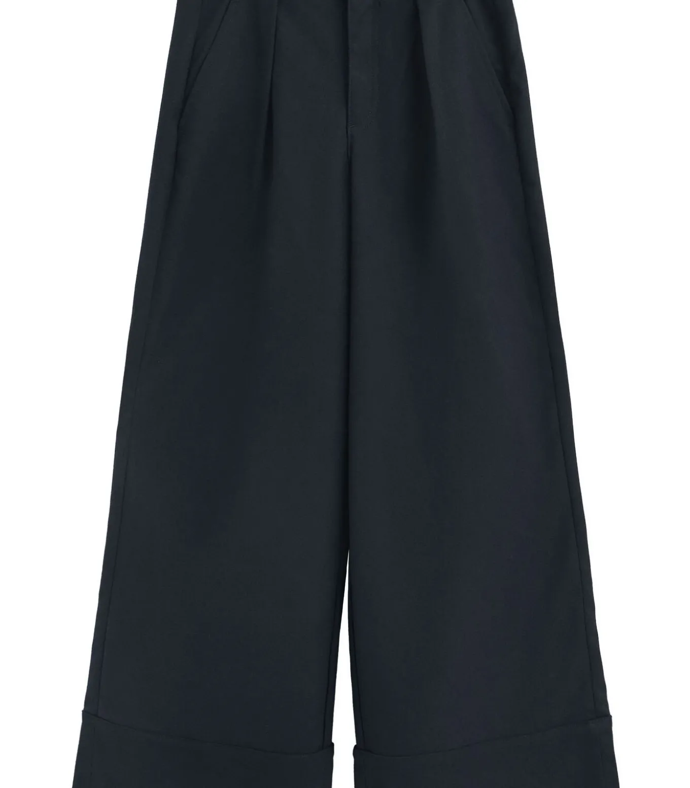 Marineblauwe broek met loose fit en Polo Club-details