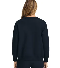 Marineblauwe gebreide trui met Polo Club-logo in contrasterende kleur