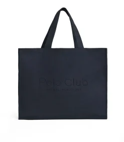Marineblauwe tote bag Sloane Large met Polo Club-opdruk Established 2012