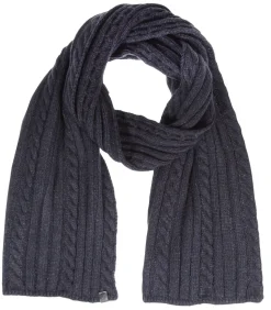 Marinekleurige sjaal met kabel voor heren