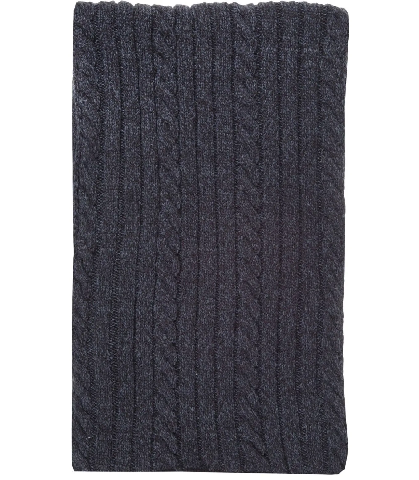 Marinekleurige sjaal met kabel voor heren