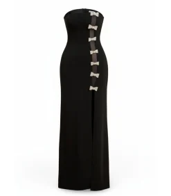 Maxi-jurk “Bow Embellished Strapless Mermaid Maxi Dress”