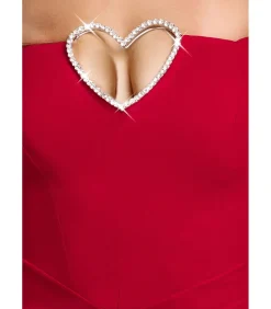 Maxi-jurk “Diamante Heart Trim Evening Maxi Dress”