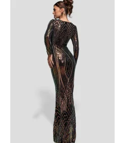 Maxi-jurk “Two Toned V Neck Sequin Maxi”