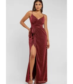 Maxi-jurk “Wrap Style Spaghetti Strap Maxi With Split”