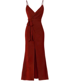 Maxi-jurk “Wrap Style Spaghetti Strap Maxi With Split”