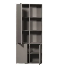 Merel opbergkast - Grenen - Warmgrijs - 100x200x44