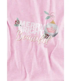 MERRY, BRIGHT AND BEAUTIFUL - T-shirt - Roze