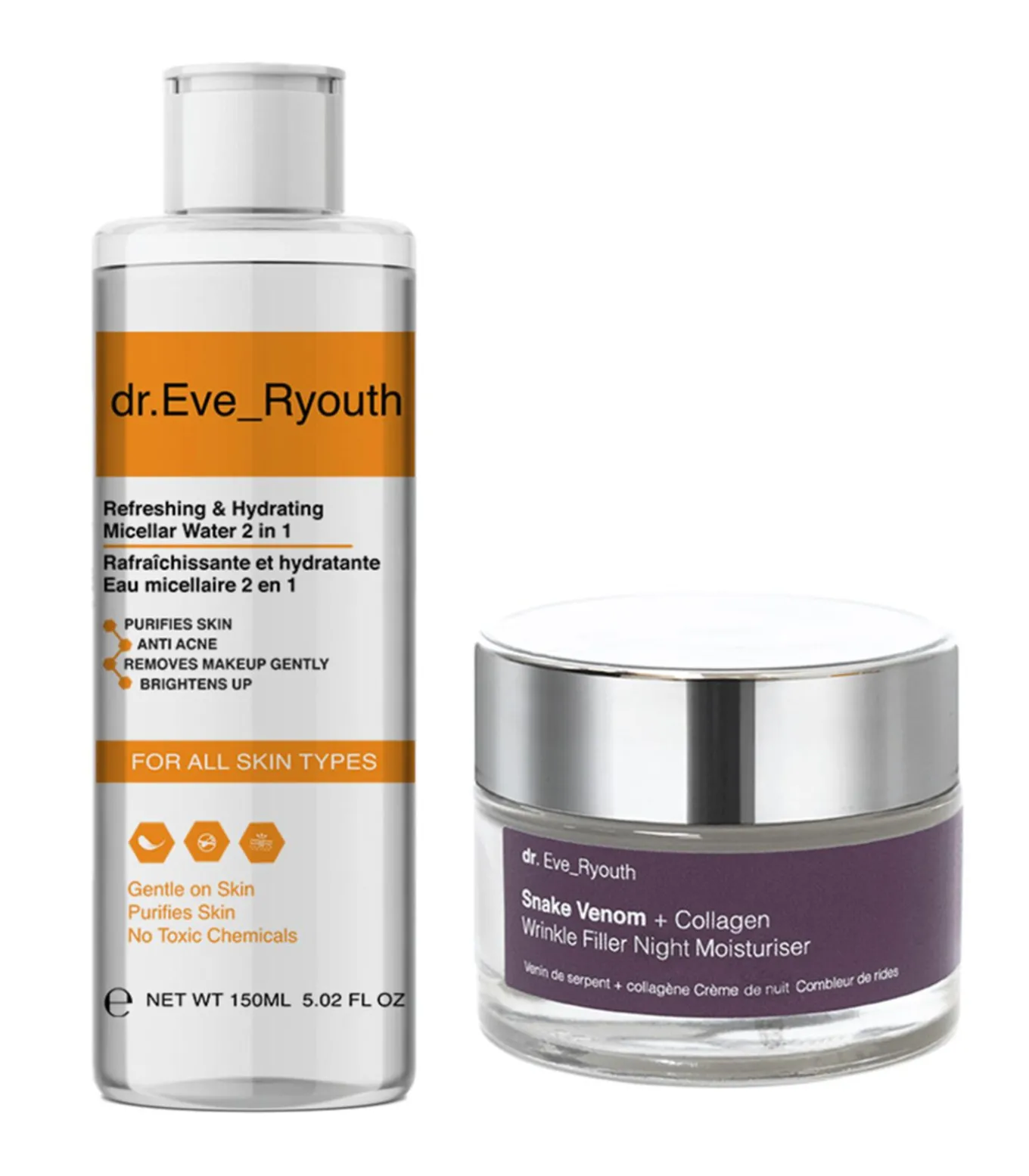 Micellair water 2 in 1 150ML + Nachtcrème 50ml