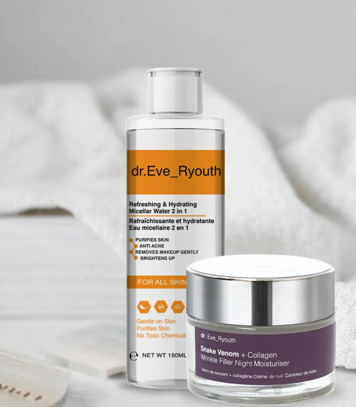 Micellair water 2 in 1 150ML + Nachtcrème 50ml