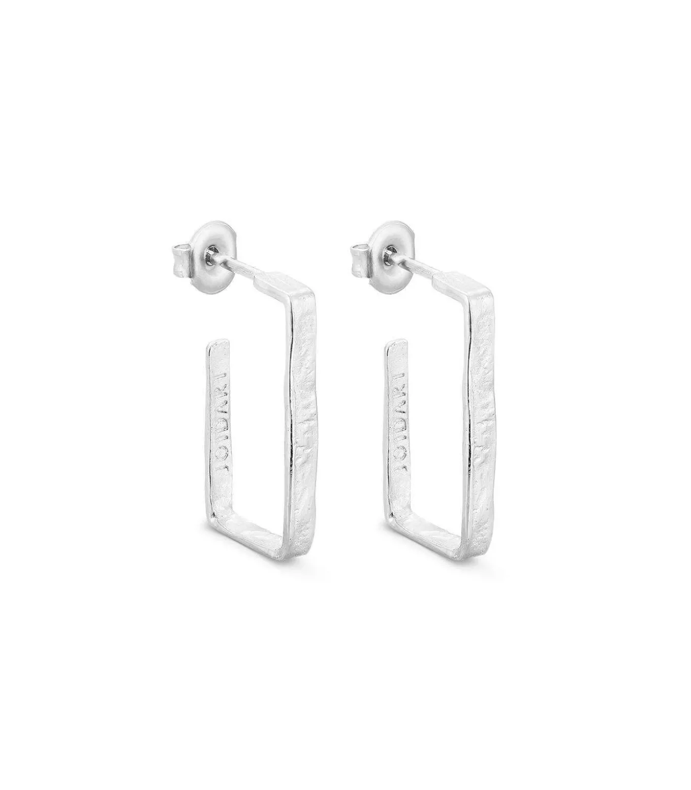 Middelgrote zilveren oorbellen Lignis fijn