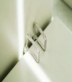 Middelgrote zilveren oorbellen Lignis fijn