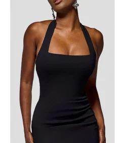 Midi-jurk “Halter Neck Puff Hem Mermaid Midaxi Dress”