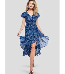 Midi-jurk “Printed Wrap High And Low Midaxi Dress”