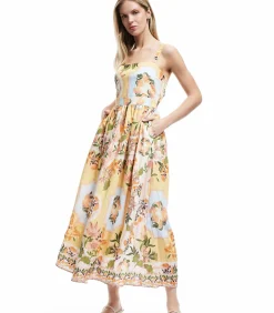 Midi-jurk Vrouwen Bloemenprint Zomer