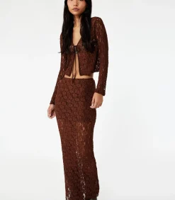 Midi-rok met Kant in Slanke Pasvorm