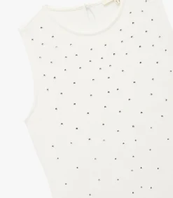 Mini-jurk Mouwloos Strass