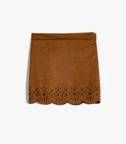 Mini-lengte Suède Rok