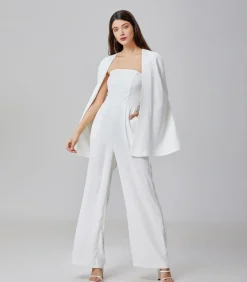 Minimalistische bustier jumpsuit