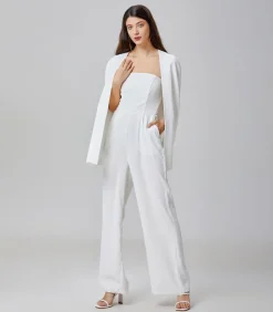Minimalistische bustier jumpsuit