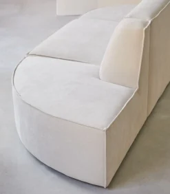 Modulaire Dario 2-zitsbank in beige stof