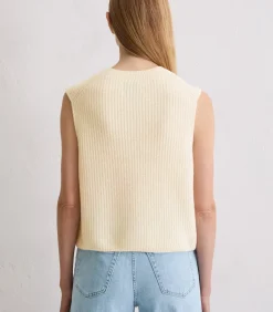 Mouwloos gebreid gilet slim