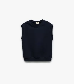 Mouwloze Kindertrui V-hals Katoen